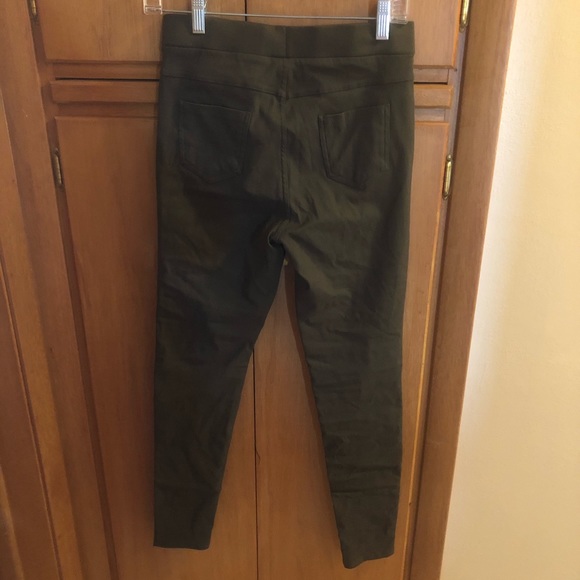 Women’s olive moto jeggings, L - Picture 2 of 5